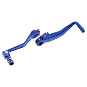 SET Kickstarterhebel mit klappbarem Fußschalthebel (blau), Simson S50, S51, S53, S70
